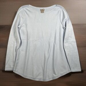 Chicos Sweater‎ Cream Purple Neck Pullover Womens Small Chicos 0 Classic Chic